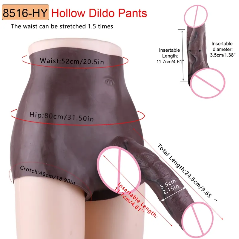 Big Knot Hollow Dildo Pants Adult Men Strap-On Penis Sleeve насадка на член Underwear For Couples Sex Pleasure Erotic Goods — image 27