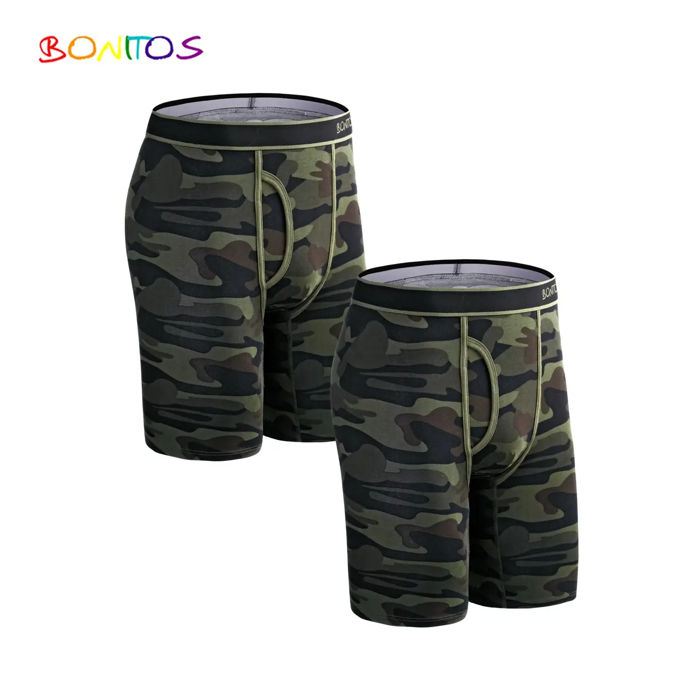 2 pz Confezione Gamba Lunga Boxer da Uomo Mutandine Kit Homme Mutande Boxer Slip Intimo per Uomo Cotone Maschile Sexy Set Box Palestra — image 12