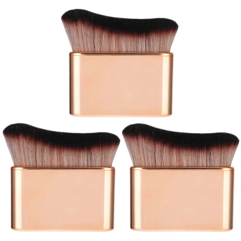 Pincel autobronzeador corporal dourado, pincéis macios de maquiagem portátil, escova autobronzeadora para base de pescoço, protetor solar, ferramentas aplicadoras de creme — image 13