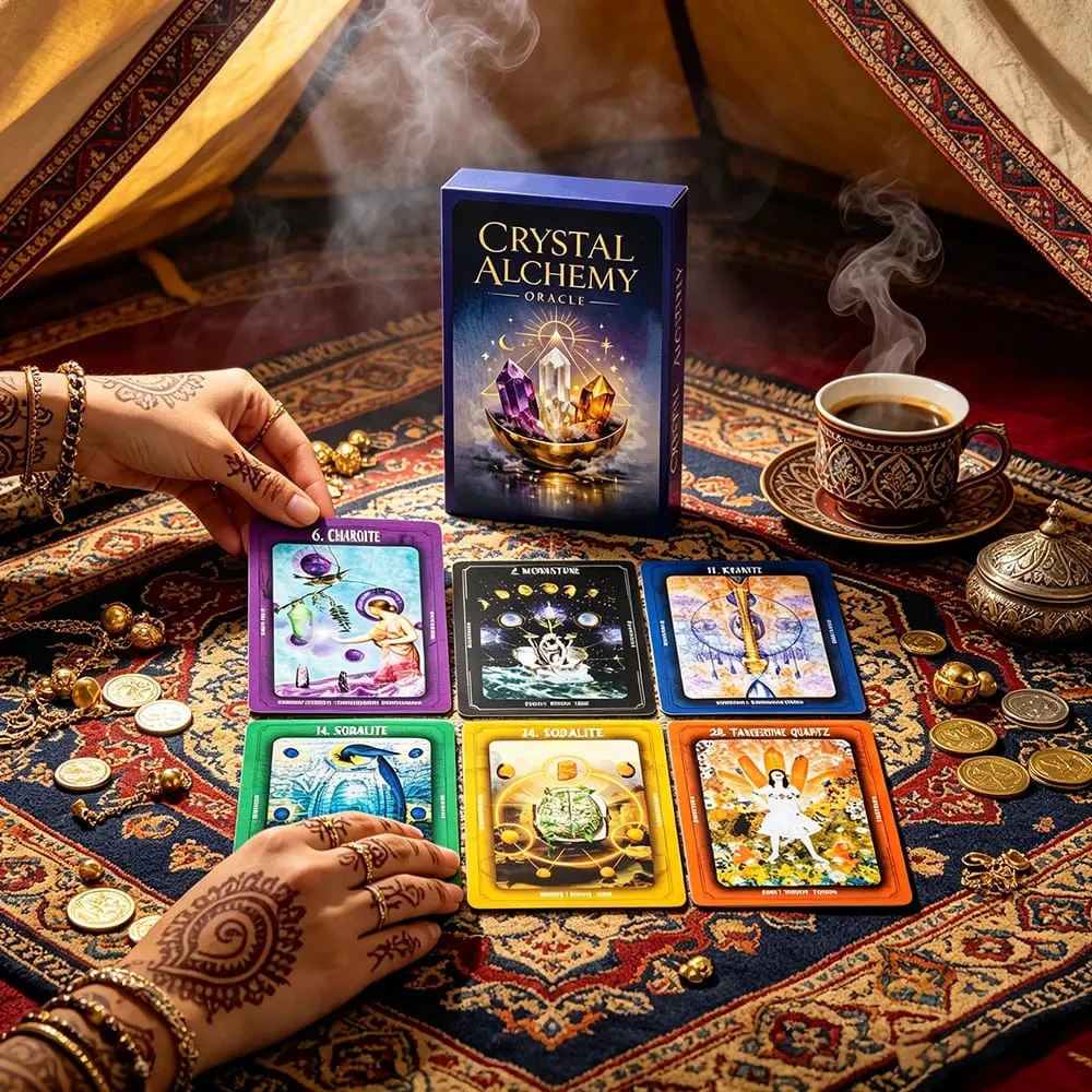 Crystal Alchemy Oracle Cards Divination Deck Crystal Healing Spiritual Guidance Tarot Επιτραπέζιο παιχνίδι For Fate Reading Witchcraft — image 3