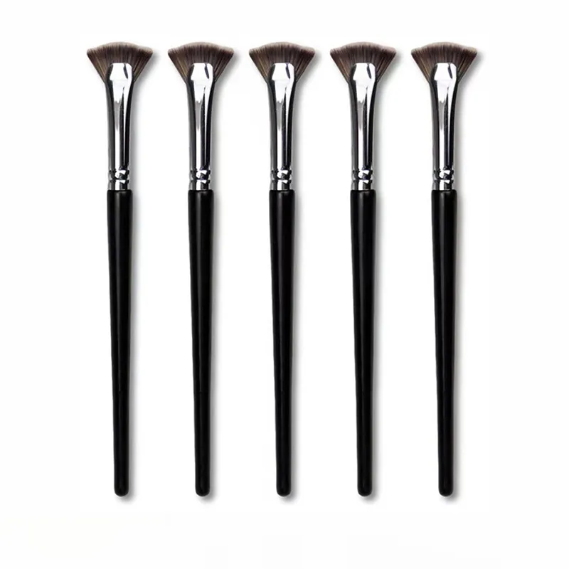 Z. 1 peça escova de cílios em forma de leque macia sem derramamento pincéis de maquiagem profissional para cílios rímel iluminador em pó ferramenta para manchas — image 2