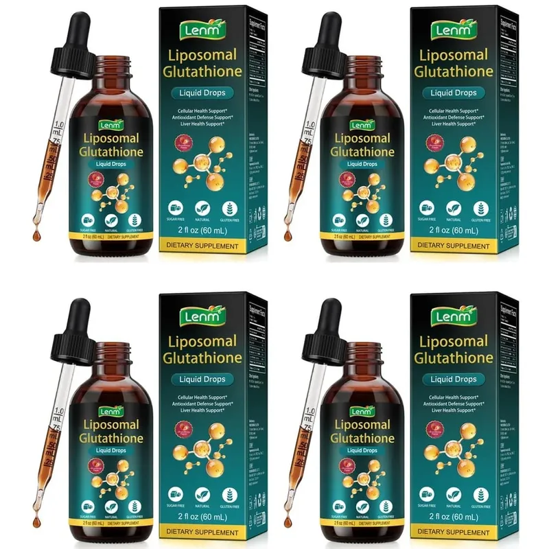 Lenm Liposomal Glutathione Liquid Drops για Αντιοξειδωτική κυτταρική και ηπατική υποστήριξη με NAC Vitamin C Γεύση Φράουλα 60 mL — image 10