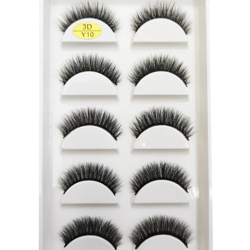 Natural 3D Mink False Eyelashes Soft Wispy Fluffy Eye Faux Lashes Make Up Eyelash Beauty Cat Cilios 5 Pairs 15 Styles — image 25