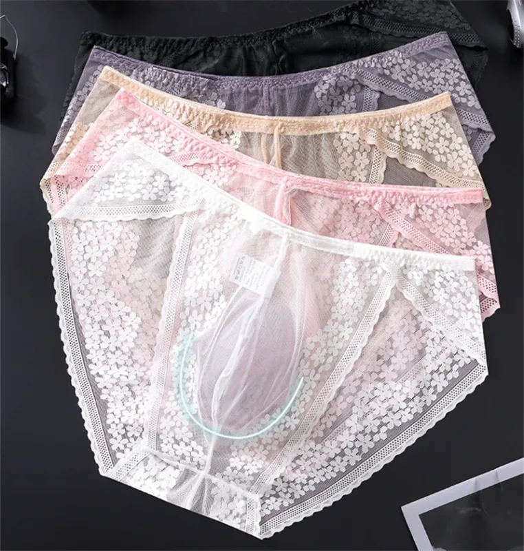 Lace men's underwear ice silk calzoncillos hombre 3D convex bag adults 18 plus size sexy lingeries for man tangas japonesa new — image 10