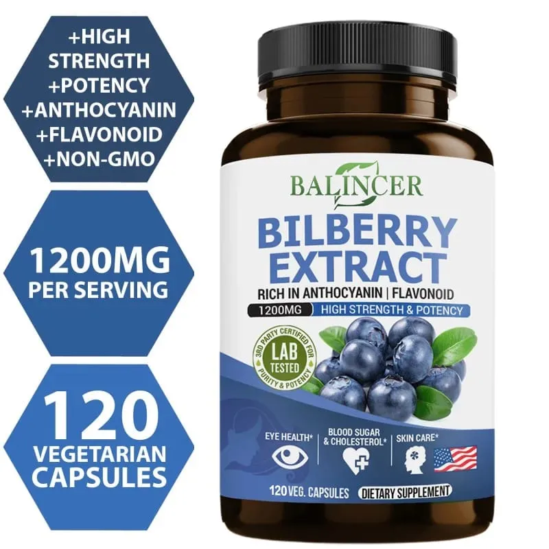Bilberry Extract Supplements - Rich in Antioxidants Promote Vision Health and Protect Eyes Promote Brain Health — image 6