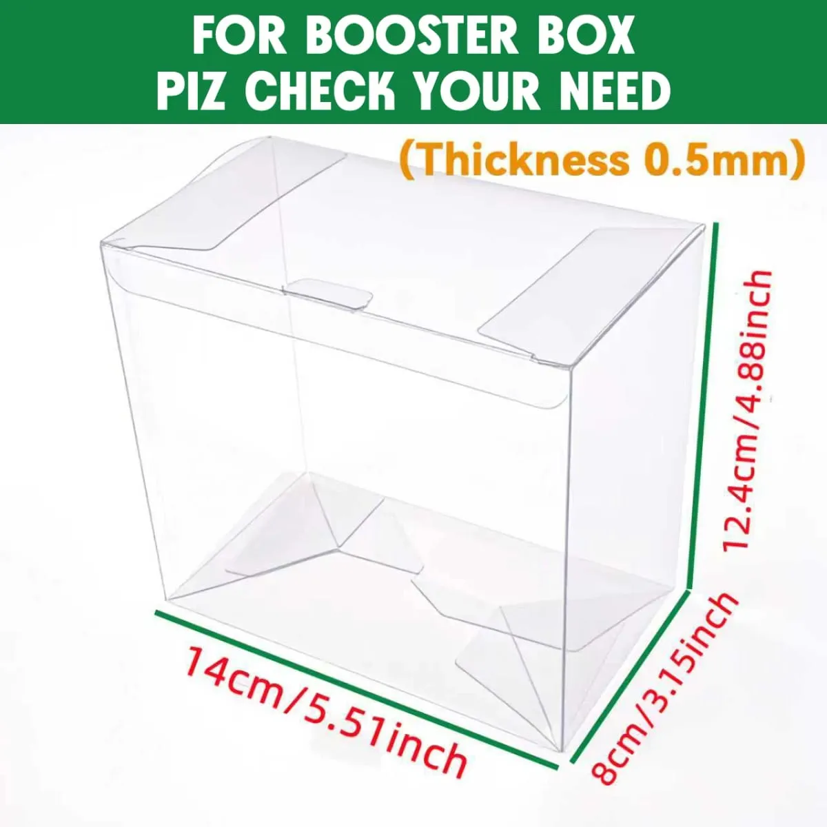 5/10 τμχ Clear PET Booster Box Protector Case for PTCG TCG Cards Ανθεκτικό στις γρατσουνιές Display Storage Shell for Trading Cards