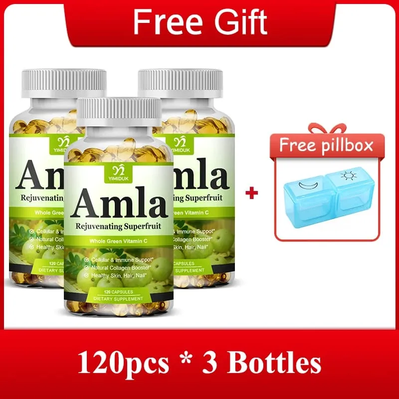 Organic Amla Capsules Support Collagen Fights Free Radicals & Daily Wellness Antioxidant Power for Immunity & Skin Health — image 8