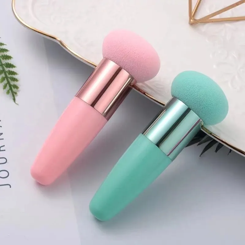 Mushroom Head Makeup Brushes Powder Puff Cosmetic Sponge with Handle Women Fashion Professional Makeup Beauty Tools — image 5