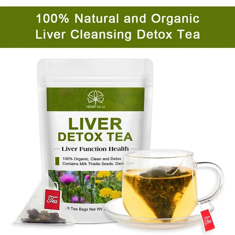 Liver Detox Natural and Organic Herbal Support Clearing Away Heat Detoxifying Tea for Repair Body Fat Metabolism System — image 6