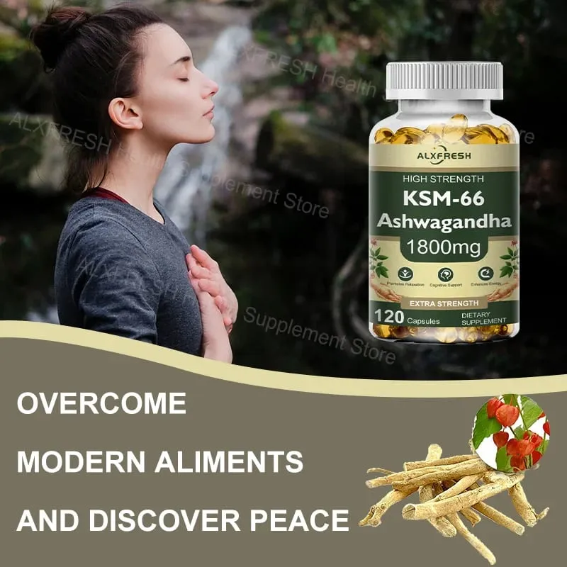 Ashwagandha Capsules for Stress Relief Focus Brain Energy Support Sleep Health Supplement — image 6
