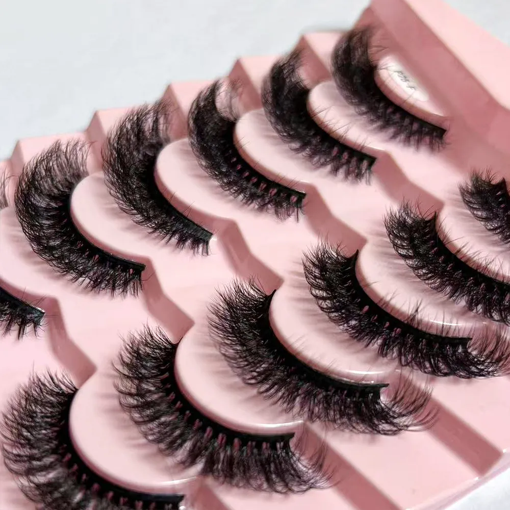 Κλασικές βλεφαρίδες 3D όγκου Faux Mink Lashes Φυσική εμφάνιση Χνουδωτές ψεύτικες βλεφαρίδες Wispy Cat Eye Lashes Αφράτες βλεφαρίδες 3D Mink — image 2