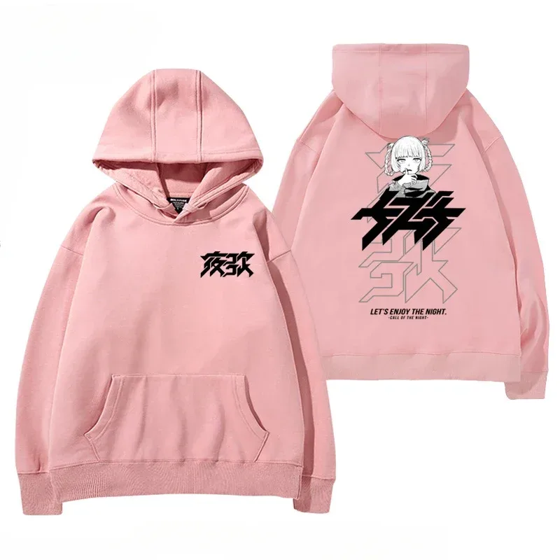 Y2K Anime CALL OF THE NIGHT Nazuna Nanakusa Funny 까마귀 힙합 그래픽 스웨터 Poleron Hombre Street Harajuku Tracksui