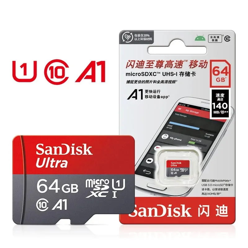 כרטיס זיכרון מקורי SanDisk 128GB 64GB 32GB TF Micro SD Card Class 10 UHS-I Flash Card Memory למחשב סמארטפון — image 5