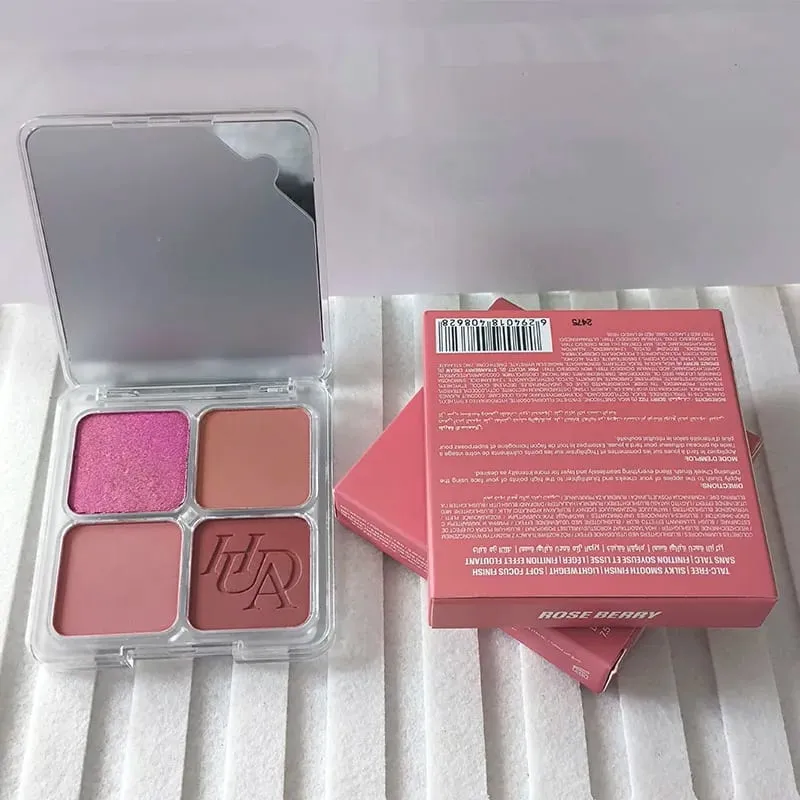 Το δημοφιλές Lip Gloss είναι λείο και εύκολο στην εφαρμογή Ματ αντικολλητικό Cup Powder Is fine and μακράς διαρκείας Μακιγιάζ 4 Color Blusher — image 18