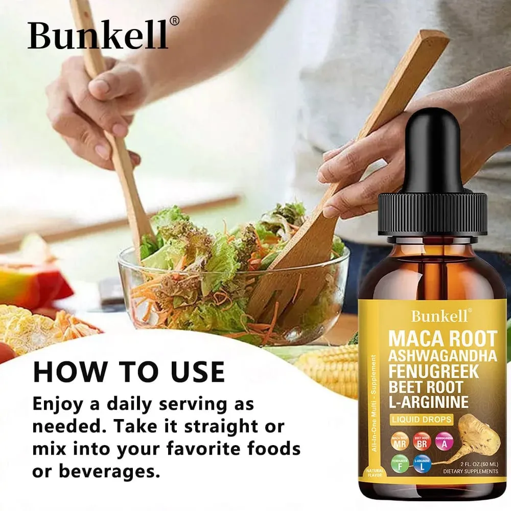 Organic Maca Root Liquid Drops with Ashwagandha Fenugreek Beet Root and L-Arginine Liquid Multivitamin for Women and Men — image 5