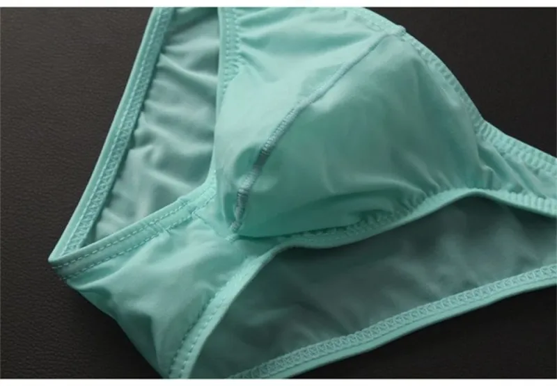 Seluar Dalam Samll Ais Sutera U Convex Baru 2026 Lelaki Seluar Dalam Pinggang Rendah Ultra Nipis Seluar Dalam Slip Bikini Lutsinar Saiz Besar M-XXL