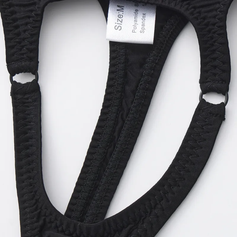 Sexy Men Underwear Thongs with Front Open Pouch Low Rise Fit High Elastic Stretch for Club Party 95%Polyester+5%Spandex — image 15