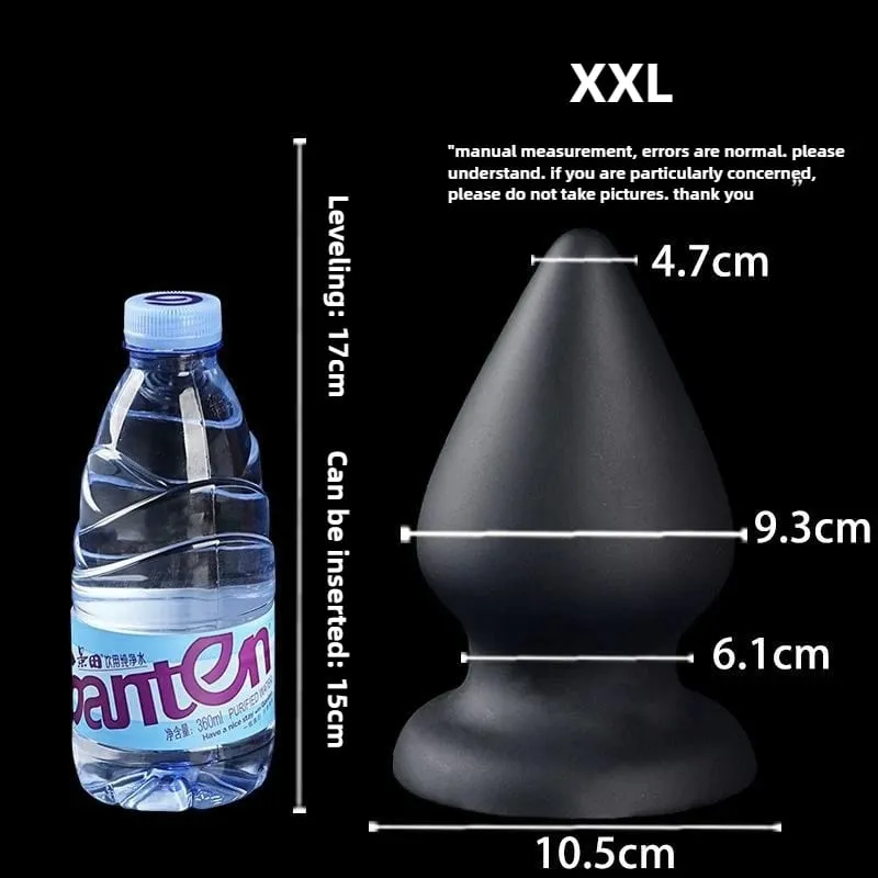 Huge Anal Plug Liquid Silicone Soft Conical Butt Plug Big Anal Dildos for Women Men G-spot /prostate Massage 18+ Sex Toys — image 12