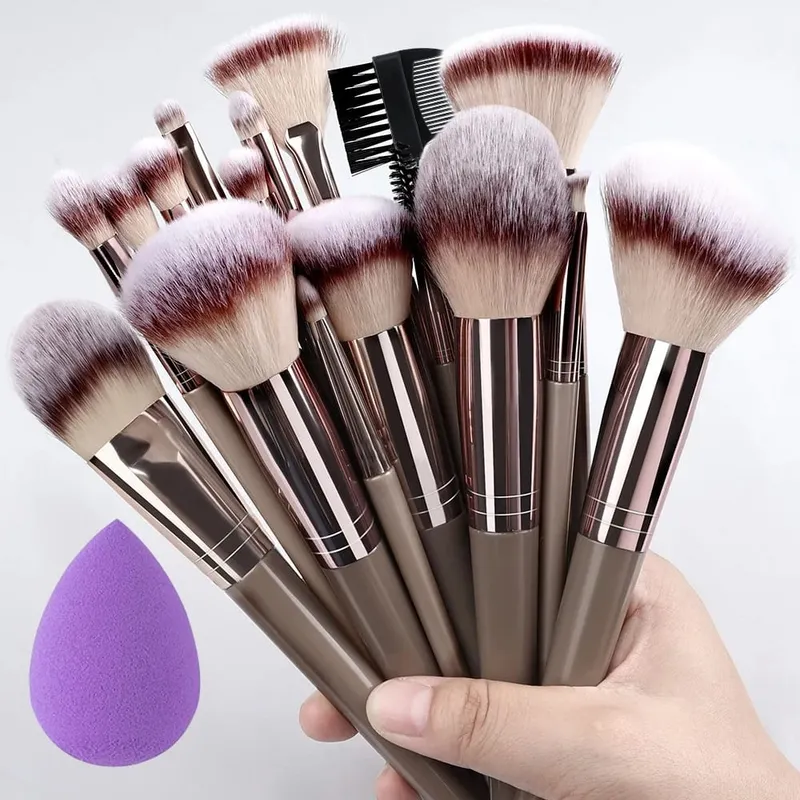 סט מברשות איפור חדש 10/32 יחידות Soft Fluffy Powder Foundation Contour סומק קונסילר צלליות מיזוג סימון כלי יופי