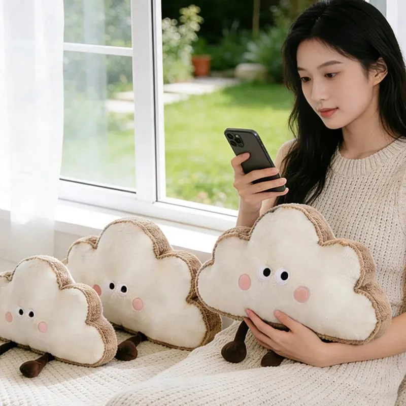35~65 εκ. Toast Cloud Λούτρινο Μαξιλάρι Kawaii Humanoid Decor Στήριγμα μαξιλαριού πλάτης καρέκλας καναπέ από βελούδινο δώρο — image 5