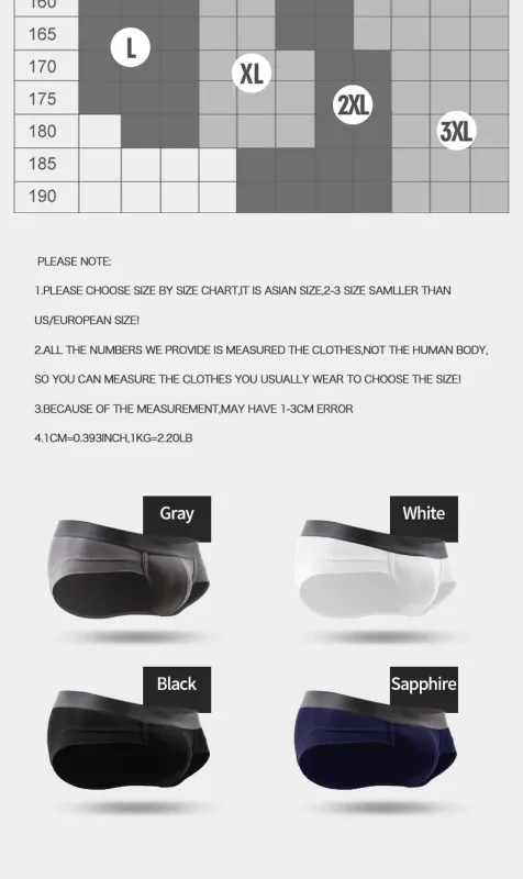 5PCS Men's three-piece briefs with U-shaped pouch, modal fabric, breathable, summer youth low-rise bottom pants — image 16