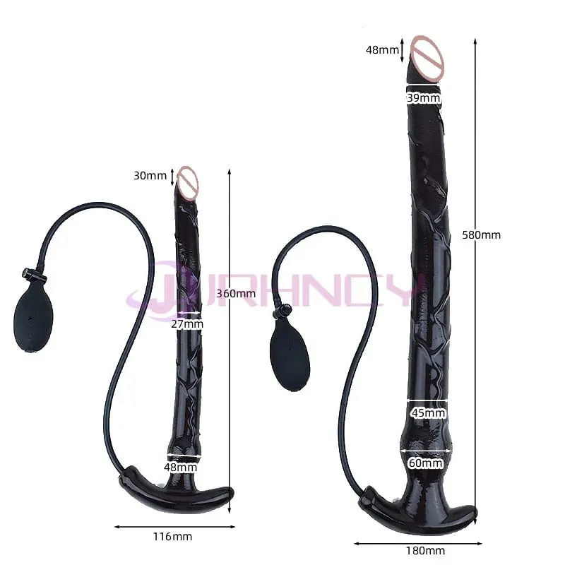 Consoladores anales inflables súper largos de 100cm, silicona líquida, tapón Anal enorme, dilatación Rectal profunda, masaje de próstata, Juguetes sexuales BDSM — image 3