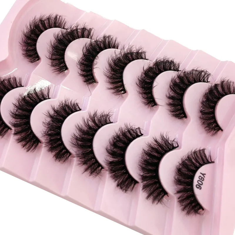 Fluffy Lashes Mink False Eyelashes Thick Cat Eye Makeup Long Natural Volume 3d Eyelashes Extension Χονδρική Βιζόν Βλεφαρίδες