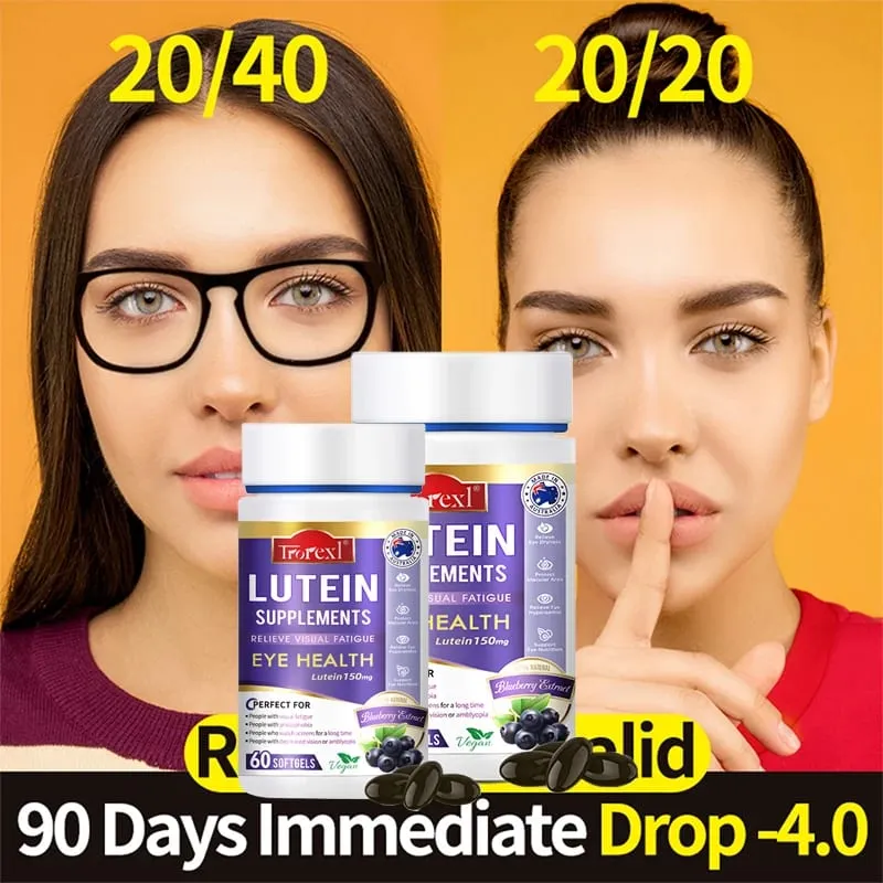 Trorexl Restore Vision Lutein Extract Supplement for Eye Strain Relieve Eye Fatigue Red & Dry Eye