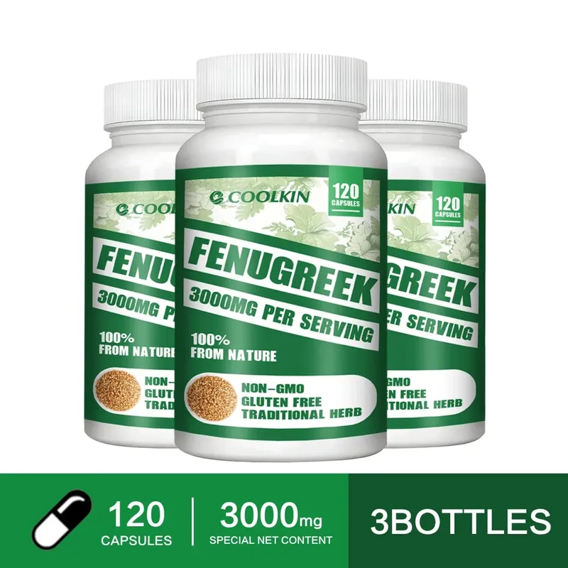 Fenugreek 3000MG - Suitable for Breastfeeding Mothers Breast Development Improved Circulation - Rich in Protein and Vitamins