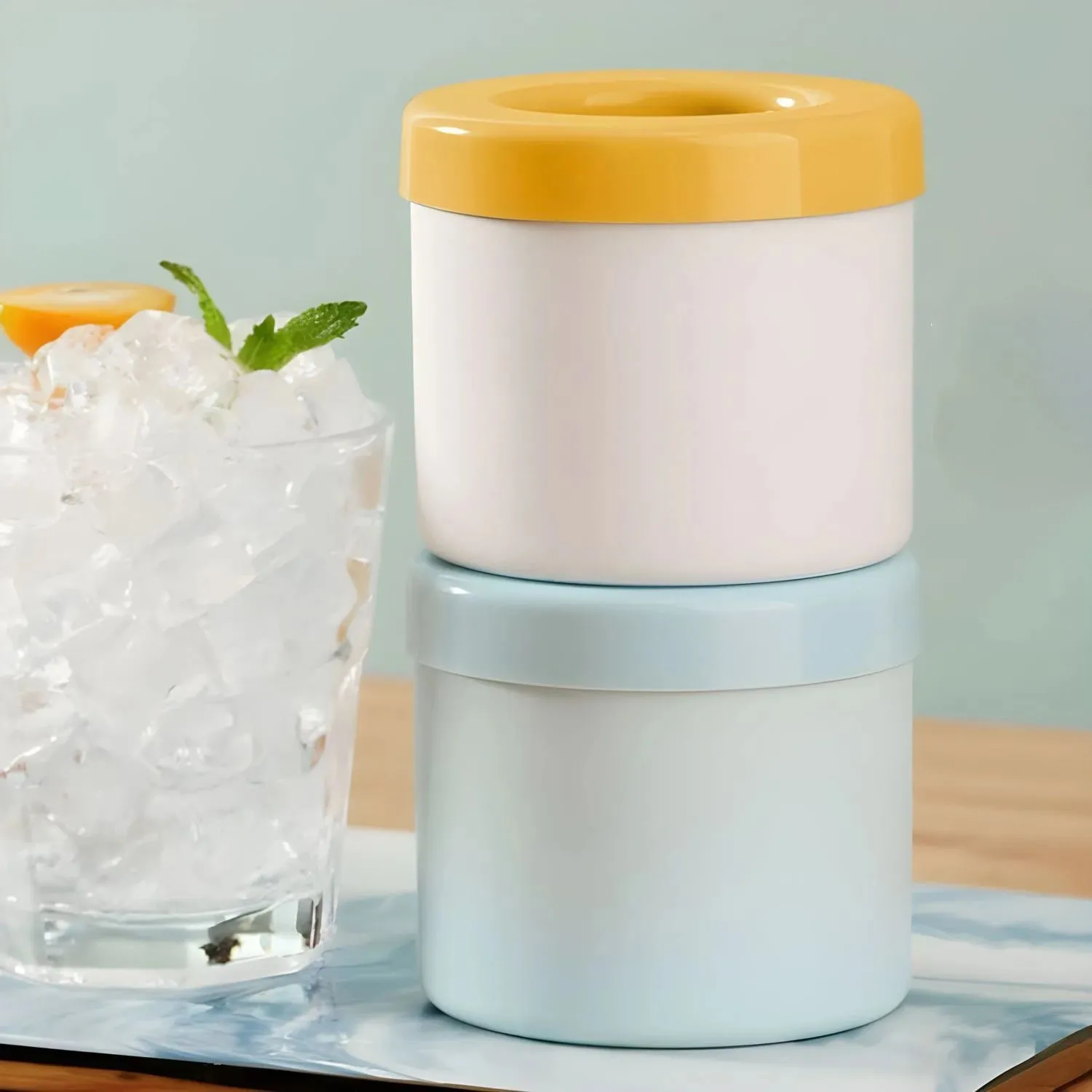 40/60 Ice Cubes Mold σιλικόνης Στρογγυλός κάδος πάγου Κουτί αποθήκευσης πάγου Οικιακά DIY Ψυγείο Freeze Ice Maker Creative Barware — image 5