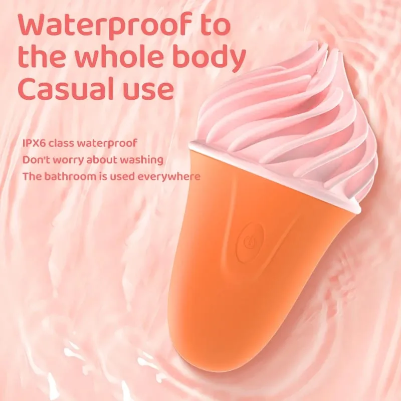 Ice cream shape vibrating masturbator 360 degree wrapping wrap endurance exerciser portable adult sex toy