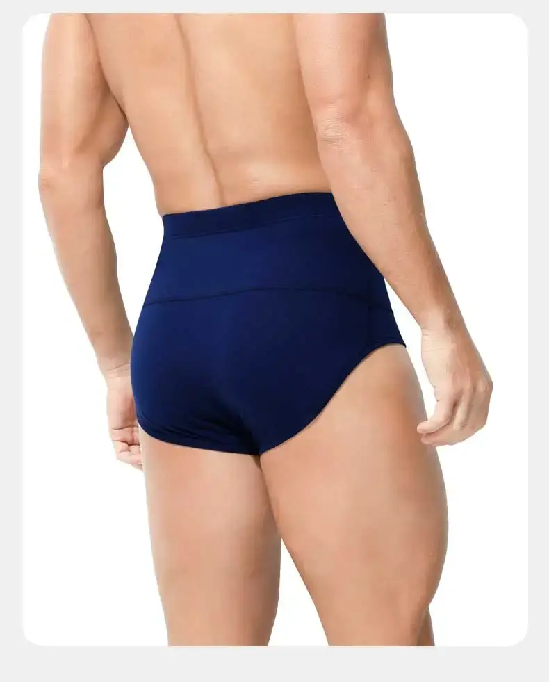 Men's cotton underpants, high-waisted, slimming, waist-protecting, enhanced warmth, short underpants for overweight sportswear — image 16