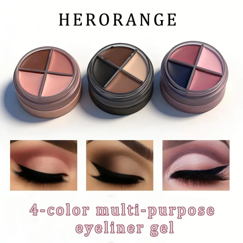 Herorange Smudge Proof Cream Eyeliner Kit Μακιγιάζ ματιών πολλαπλών χρήσεων για αρχάριους