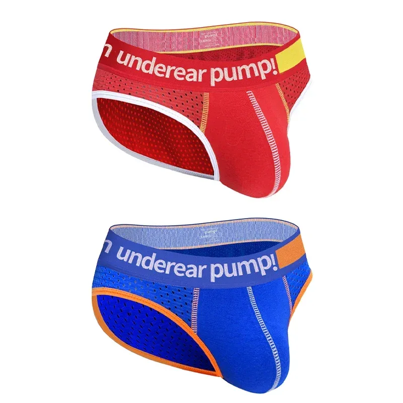 Men's Low Waist Slimming Mesh Briefs U Convex Pouch Elastic Waistband Breathable Colorful Jockstrap Underwear — image 35