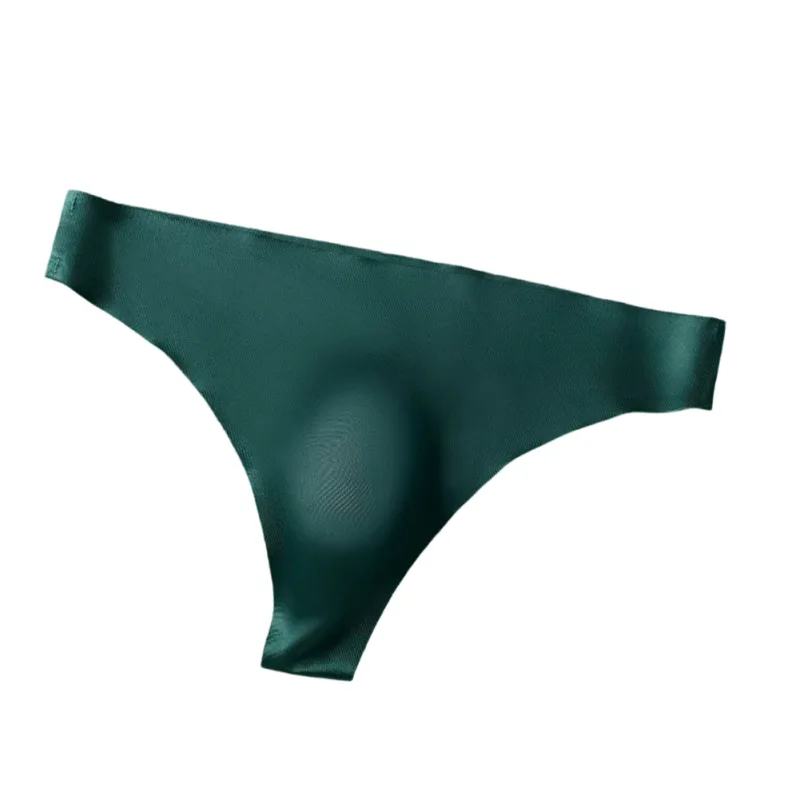Men Seamless Ice Silk G-String Underwear 3D Bulge Pouch Low-rise T-Back Thongs Low Rise Men Bikini Briefs U Pouch Lingerie — image 10