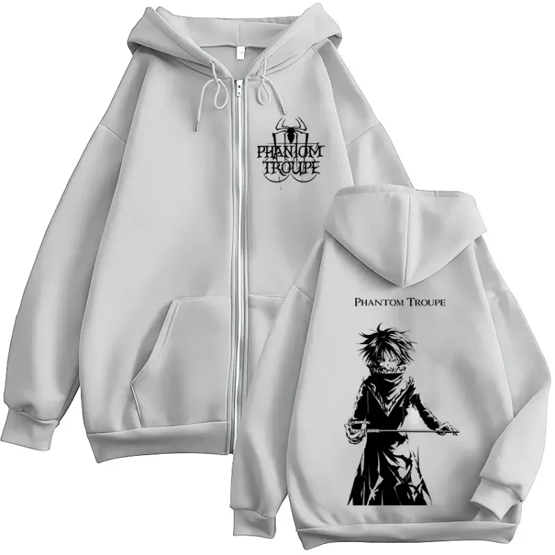 Anime Hunter x Hunter Feitan Portor Zipper Hoodies Men Women Clothing Oversized Fleece Zip Up Hooded Sweatshirts Coat Streetwear — image 5