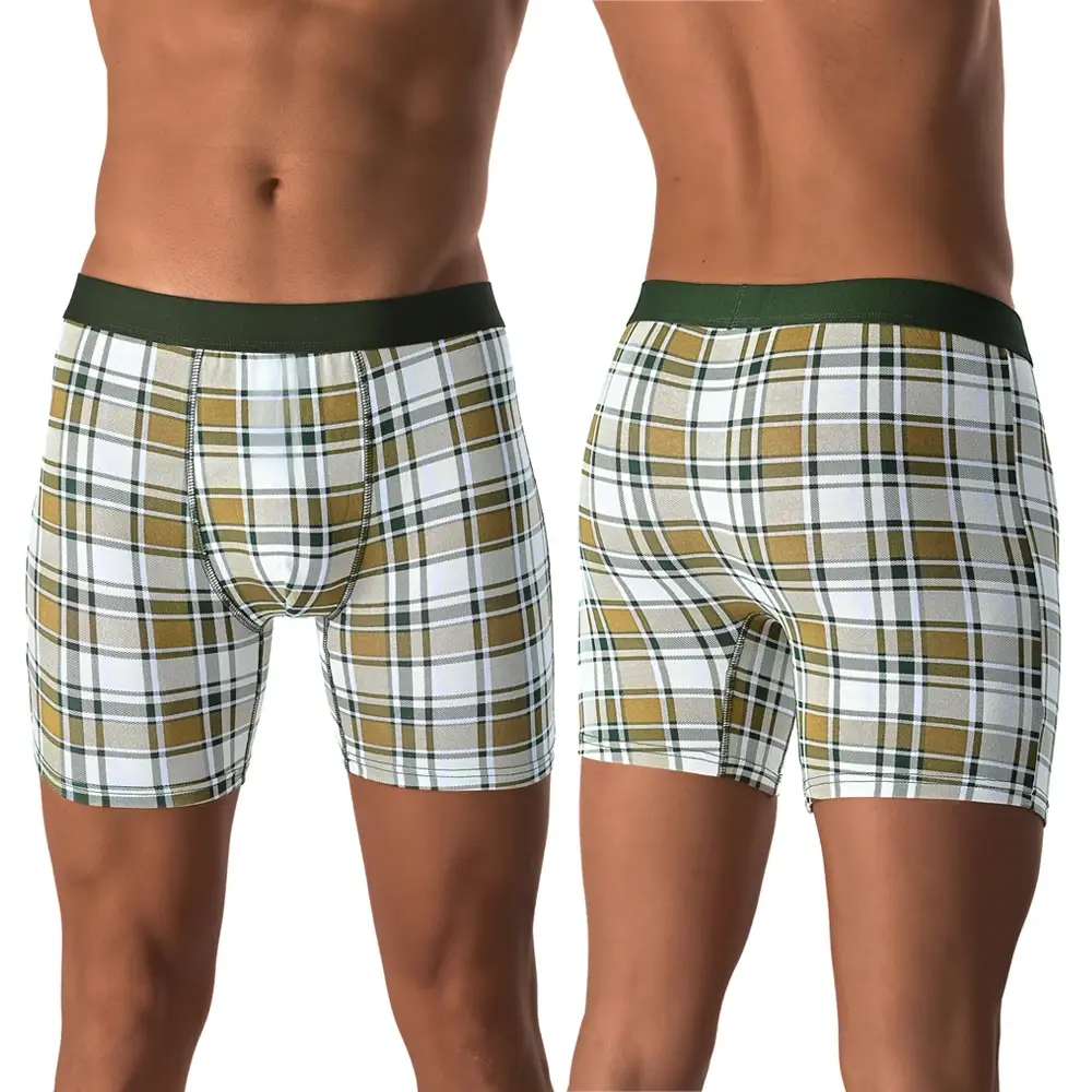 5 pz Set Mid-Lungo Casuale Boxer di Cotone Shorts Intimo Uomo Mutande Maschili per Gli Uomini Boxer Scivola Mutandine Morbide Slip di marca — image 7
