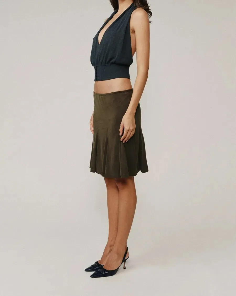 Wj Deep V Halter Neck Backless Knit Vest Waist-Cinching Short Sleeveless Top Backless Buttoned Waist-Cinching Short Knit Outerwear Top V-Neck Backless Top with Straps Short Knit Halter Neck Vest — image 6