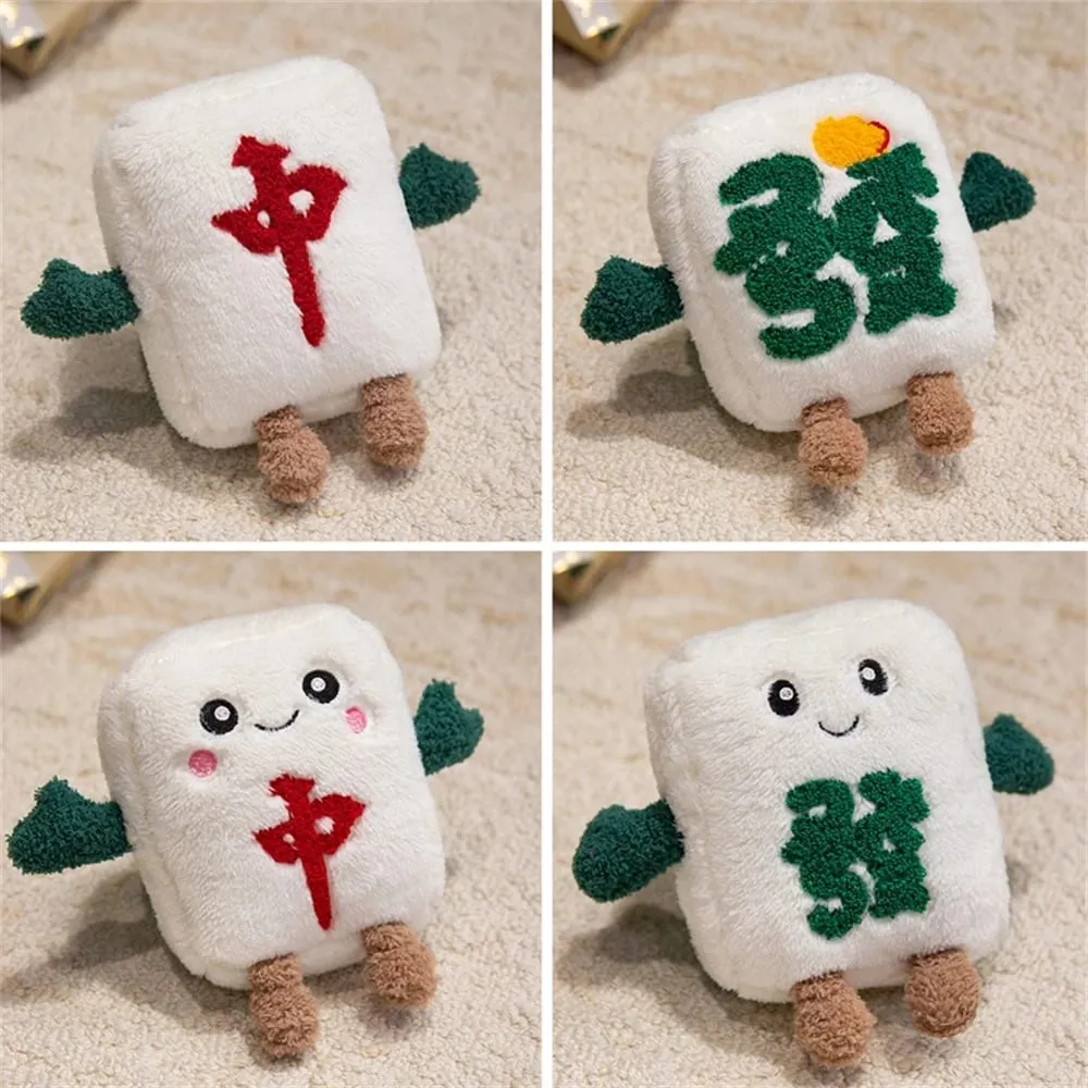 Funny China Mahjong Series Plush Toys Cozy Cotton Cartoon Throw Pillow Back Cushion Children Game Props Creative Home Decor — image 3