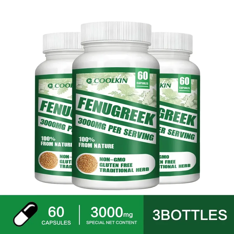 Fenugreek 3000MG - Suitable for Breastfeeding Mothers Breast Development Improved Circulation - Rich in Protein and Vitamins