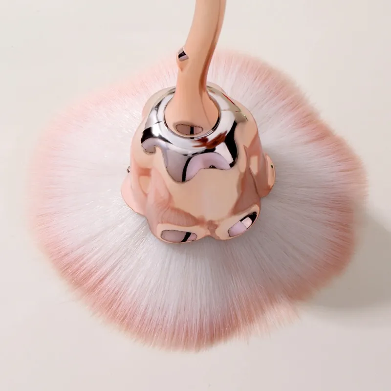 Pincel de maquiagem em formato de flor de rosa, redondo, pó solto, manicure, polimento de unhas, remoção de poeira, ferramentas de maquiagem de beleza