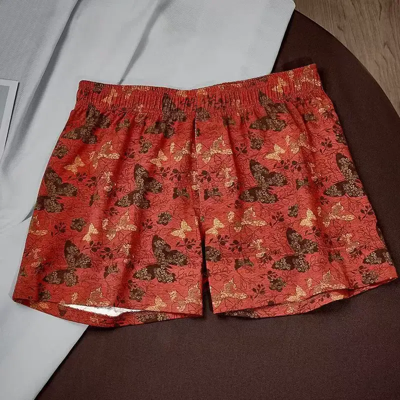 4Pcs Set Of Men's Personalized Butterfly Printed Flat Angle Pants, Loose Breathable Elastic Aro Pants, Men's Casual Underwear — image 5