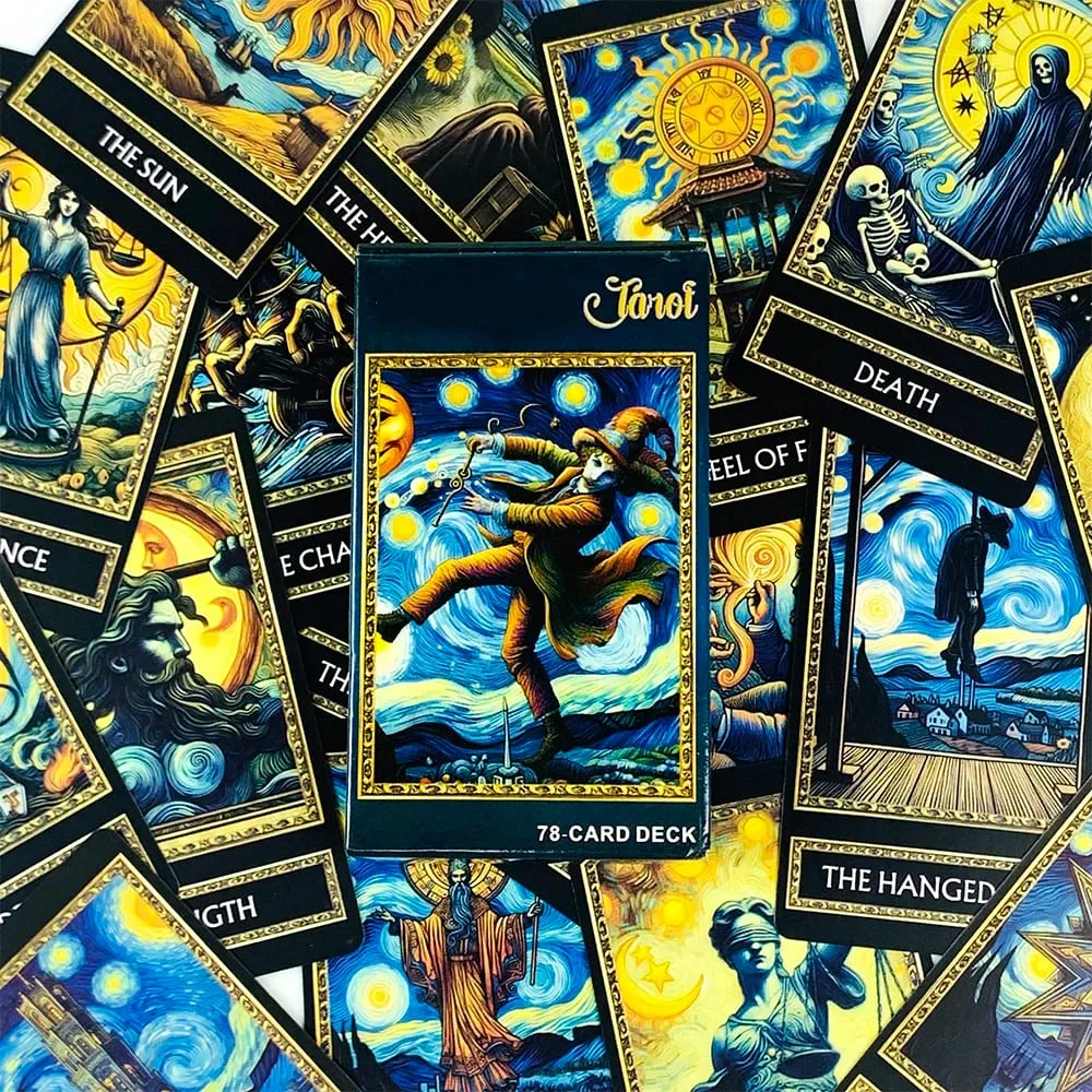 Νέες κάρτες Tarot A 78 Cards Deck Αγγλική έκδοση Fortune Telling Divination Deck Game For Family Party Game Card Game Δώρα Πρωτοχρονιάς — image 3