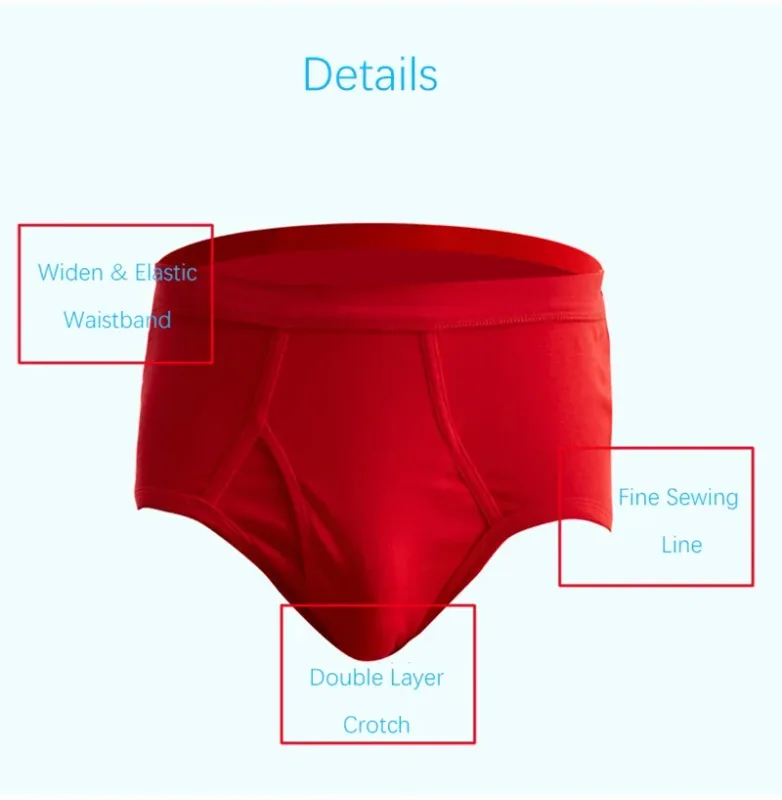 Solid Color Fat Plus Size Men's Underwear Mens Underpants 100% Cotton Comfortable Breathable Loose Large Size Men Briefs Panties — image 15