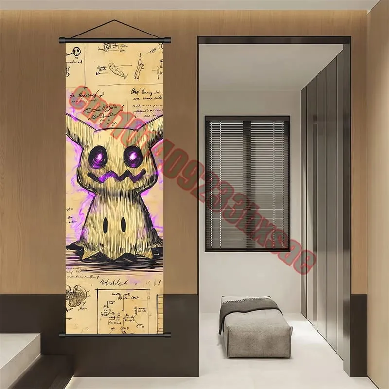 Έντυπη αφίσα Pokemon Έργα τέχνης τοίχου Anime Εικόνες Gengar Charizard Ζωγραφική Καμβάς Pikachu Κρεμαστά ρολά Διακόσμηση δωματίου στο σπίτι