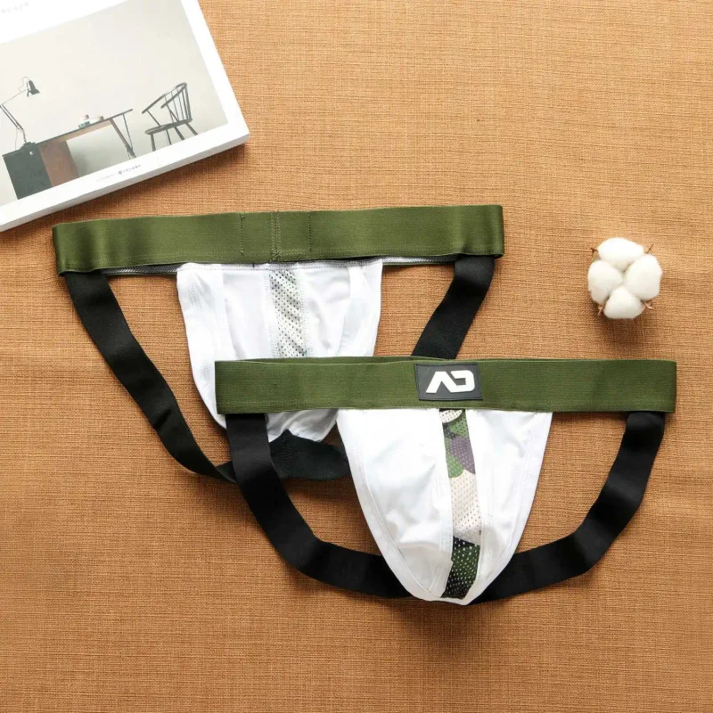 2026New men's personalized ice silk U convex low waist mesh breathable briefs, underwear fashion M388