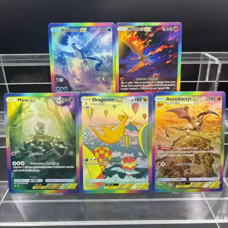 5 τμχ Κάρτες συλλογής DIY POCKET Mewtwo Leafeon ex Self Made Single Card Classic Game Anime Card Toy — image 3
