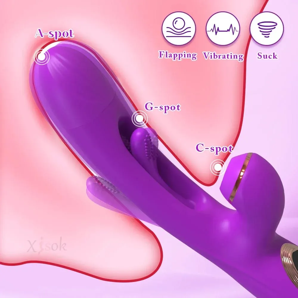 מוצץ רטט מנפנף לנשים דגדגן G Spot Stimulator דילדו הקשה נרתיק לעיסוי רוטט למבוגרים צעצועי מין נקבה 18+ — image 3