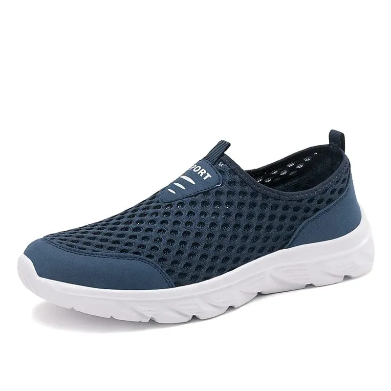 Breathable Mesh Shoes Men Slip on Male Casual Sneakers Anti-slip Mens Non Slip Flats Outdoor Walking Shoes for Man