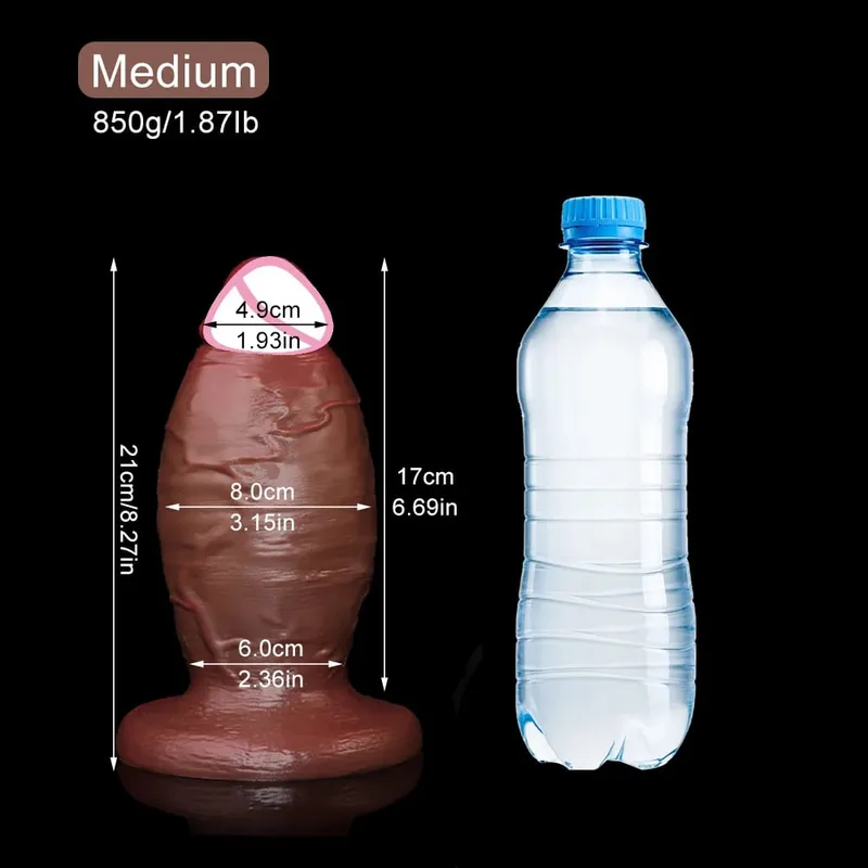 Thick Dildo For Anal Sex Toys 18+ Liquid Silicone Butt Plug Huge Anal Realistic Dildos Stout Plug Women Men Gay Masturbation — image 12